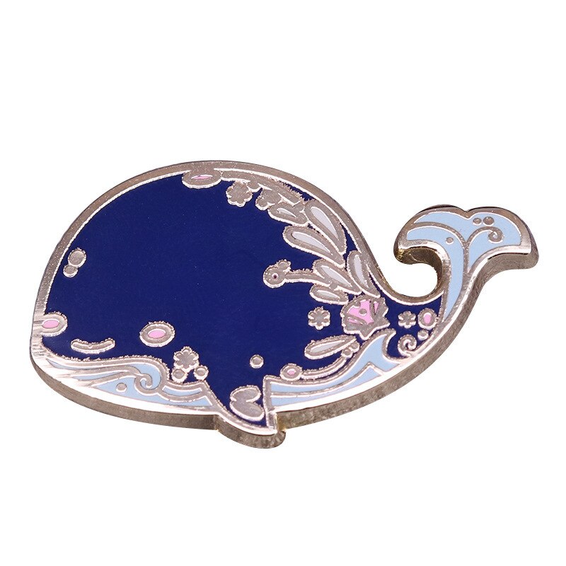 Cute little whale brooch cartoon animal badge
