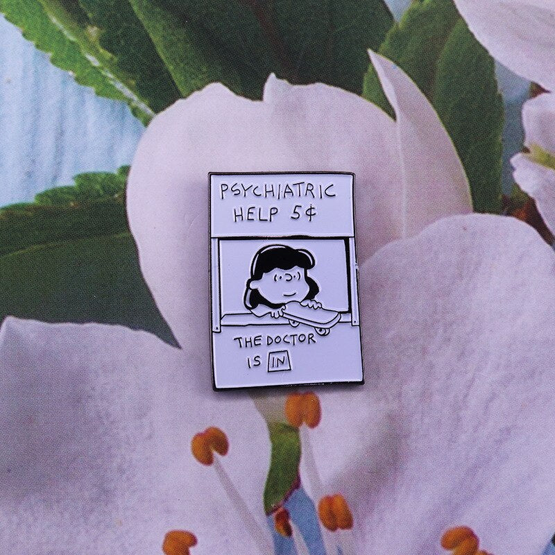 Cartoon girl brooch cute peanut comic fan badge