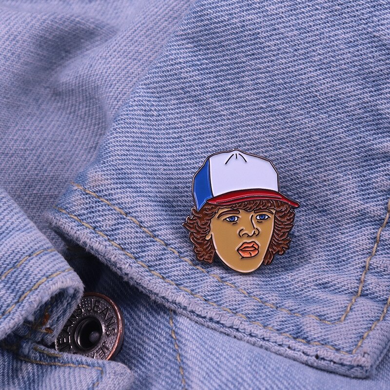 Cool boy brooch cartoon avatar badge clothes bag accessories
