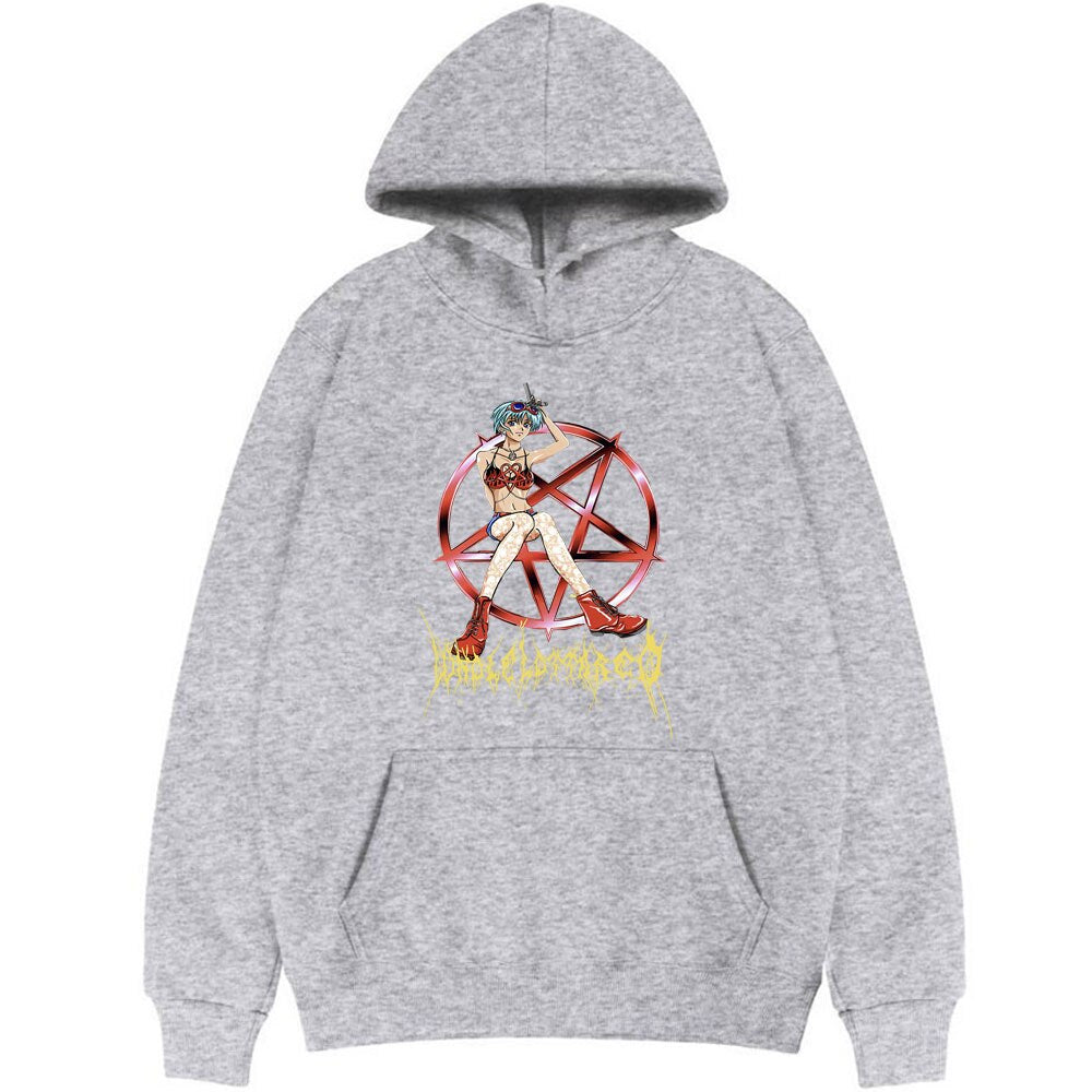 Playboi Carti WLR Whole Lotta Red Anime Hoodie Tops Men Cute Hoodies Fashion Harajuku Women Hoody Comfortable Cotton Sweatshirt
