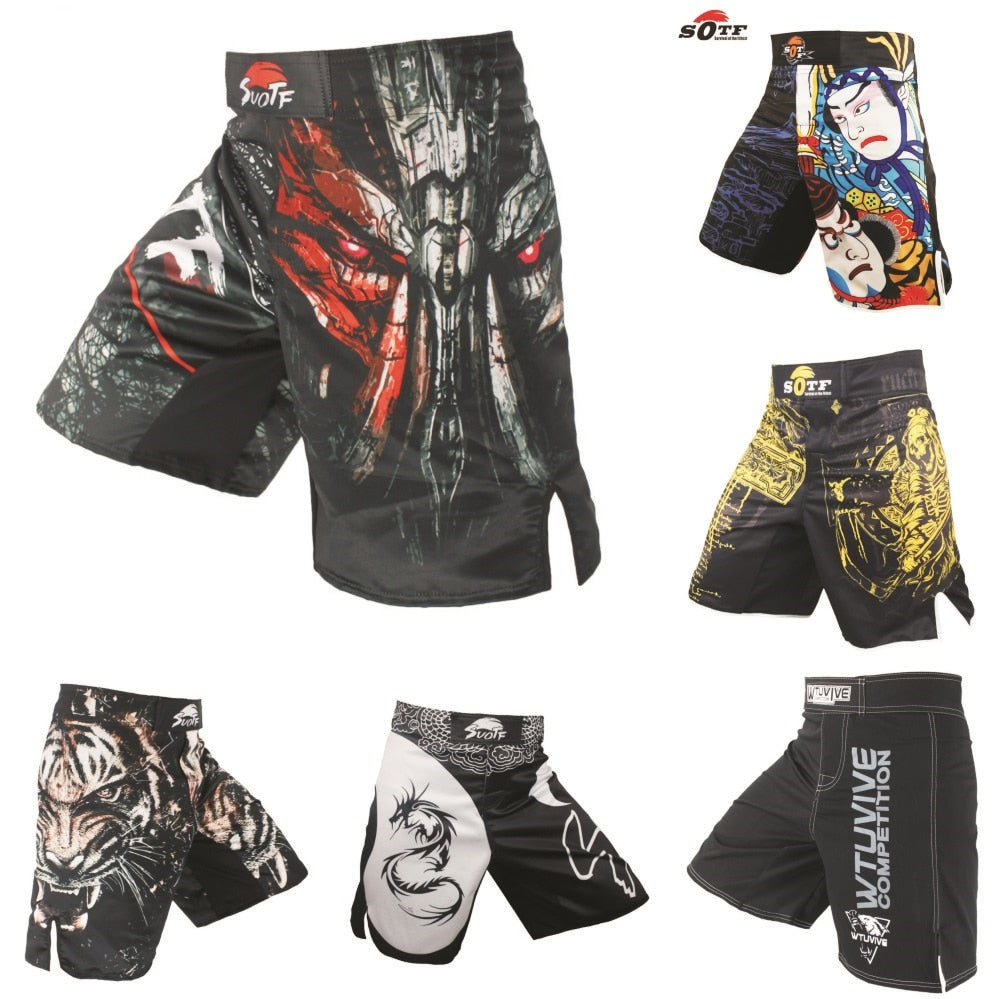 Clearance MMA shorts Tiger Muay Thai Technical performance Falcon shorts clothing thai boxing boxeo mma pants  sports boxing mma