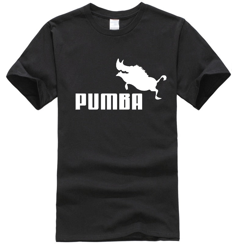 2019 New brand t shirts homme Pumba print men short sleeves t shirt 100% cotton