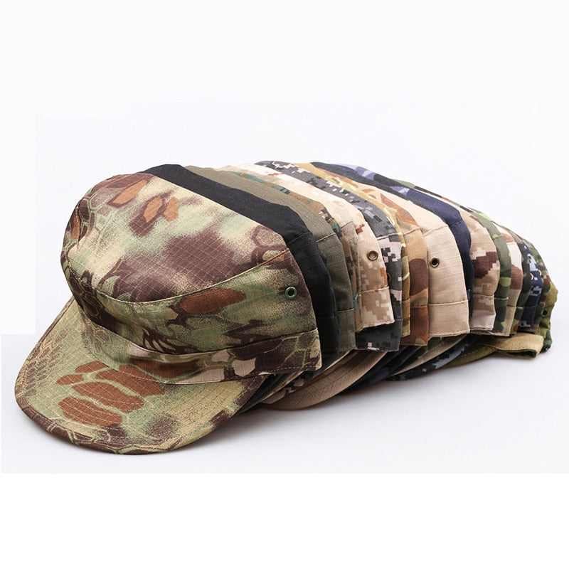 58/59/60cm Army Camouflage Military Hats Shako High Quality Thickened Soldier Cap Workout Camping Hunting Hat KS02
