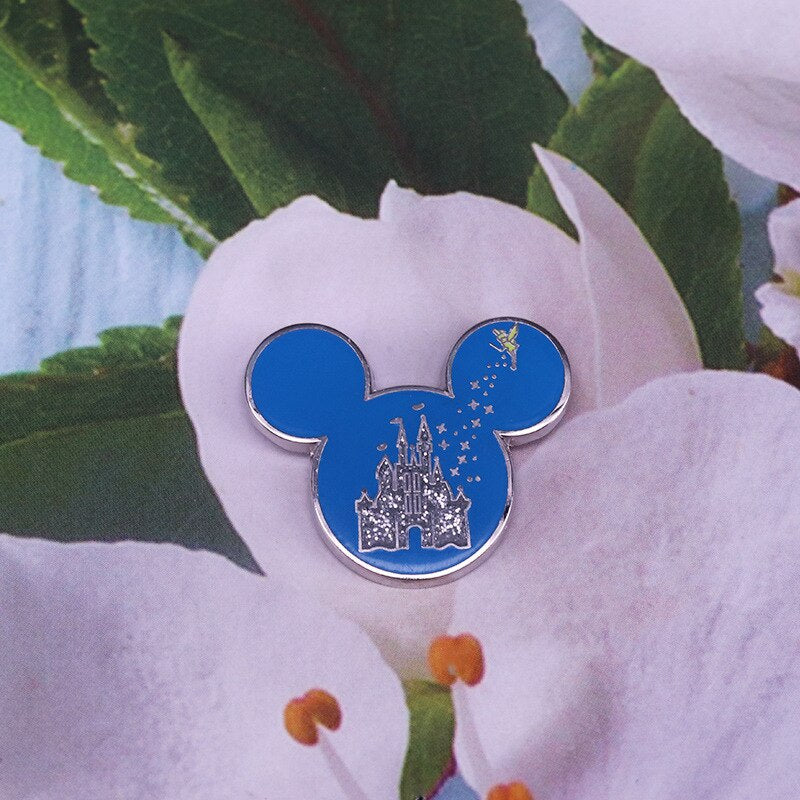 Mickey Castle Flash Brooch Fairytale Fireworks Show Badge Cute Fantasy Accessories