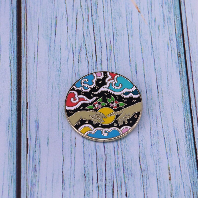 Adam Brooch Ornate Art Badge