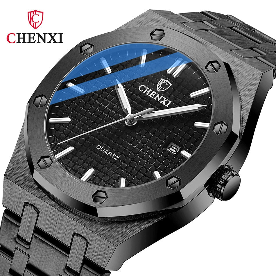 Fashion Casual Men's Watches Big Dial Silver Stainless Steel Automatic Calendar Male Wristwatch Minimalism Watch for Men Gift