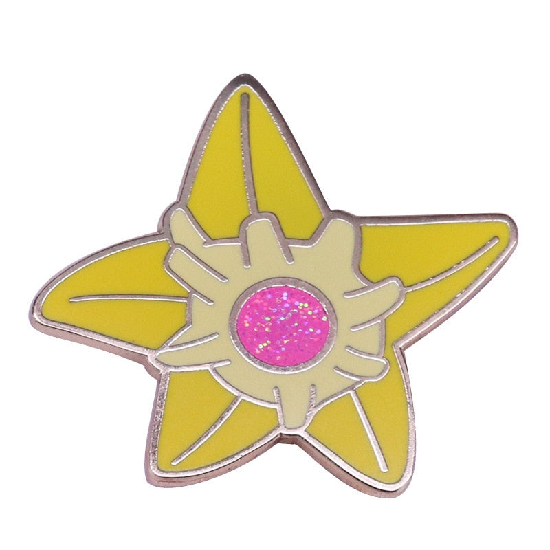 Beautiful gems starfish badge game brooch