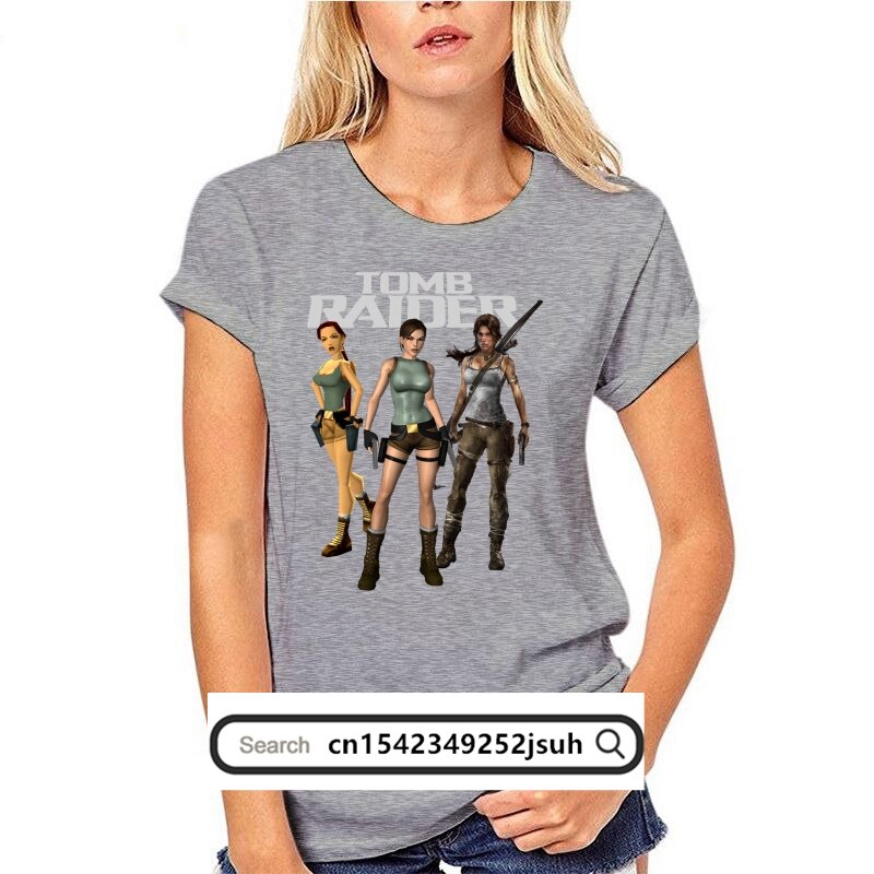Camiseta masculina de manga curta tshirt lara croft tomb raider t