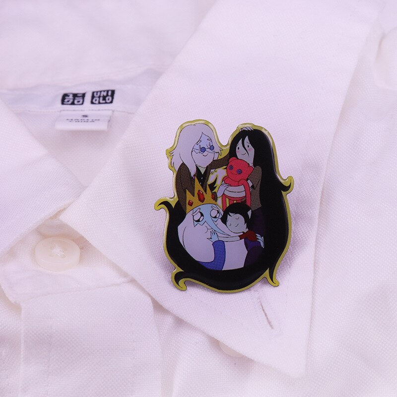 Adventure Time With Finn and Jake Brooch Cute Cartoon Animated Characters Big Collection Badges