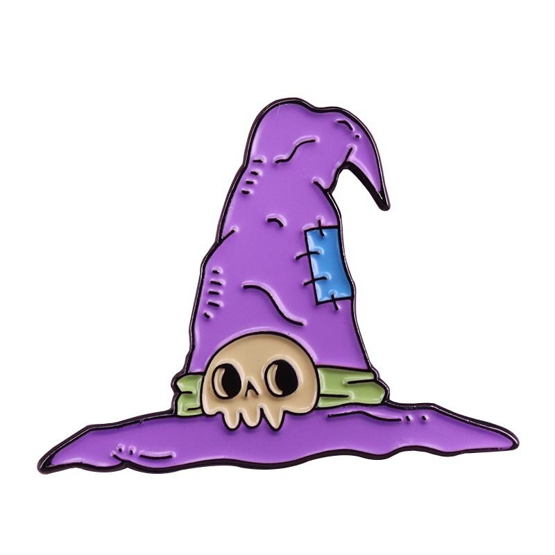 Magic Sorting Hat Brooch Skull Badge