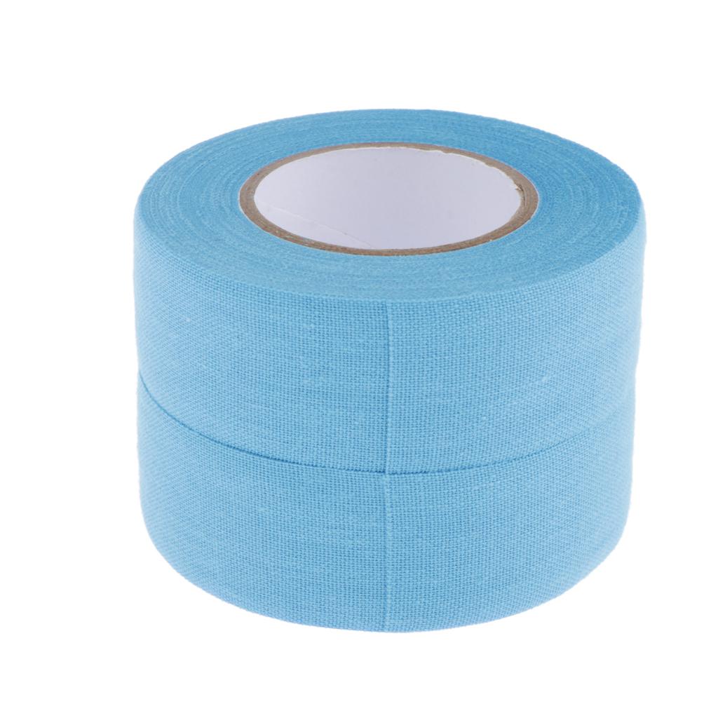 2 Rolls Cotton Cloth Ice Hockey Tape Adhesive Sticky Wrap Protective Gear 1 inch x 11 yards (Wide x Long)