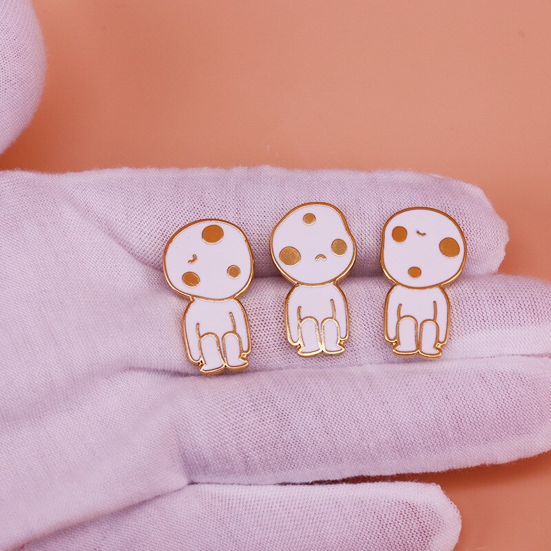 Cute White Elf Set Brooch Fantasy Animation Movie Inspiration Badge