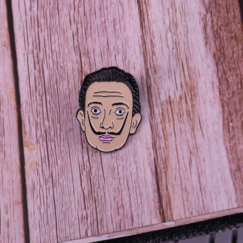 RealismPainter Salvador Dali BroochFunny Art Badge