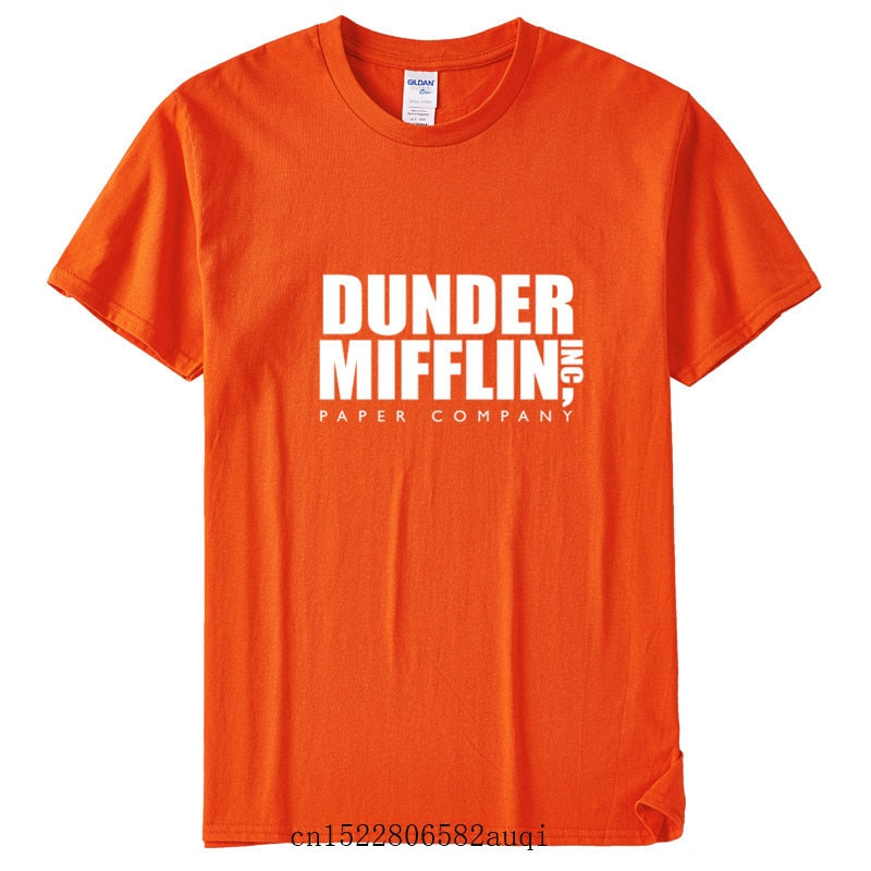 DUNDER MIFFLIN PAPER INC office tv show Mens Cotton T-Shirt Boy Girl Summer Cotton T shirt Unisex Clothes