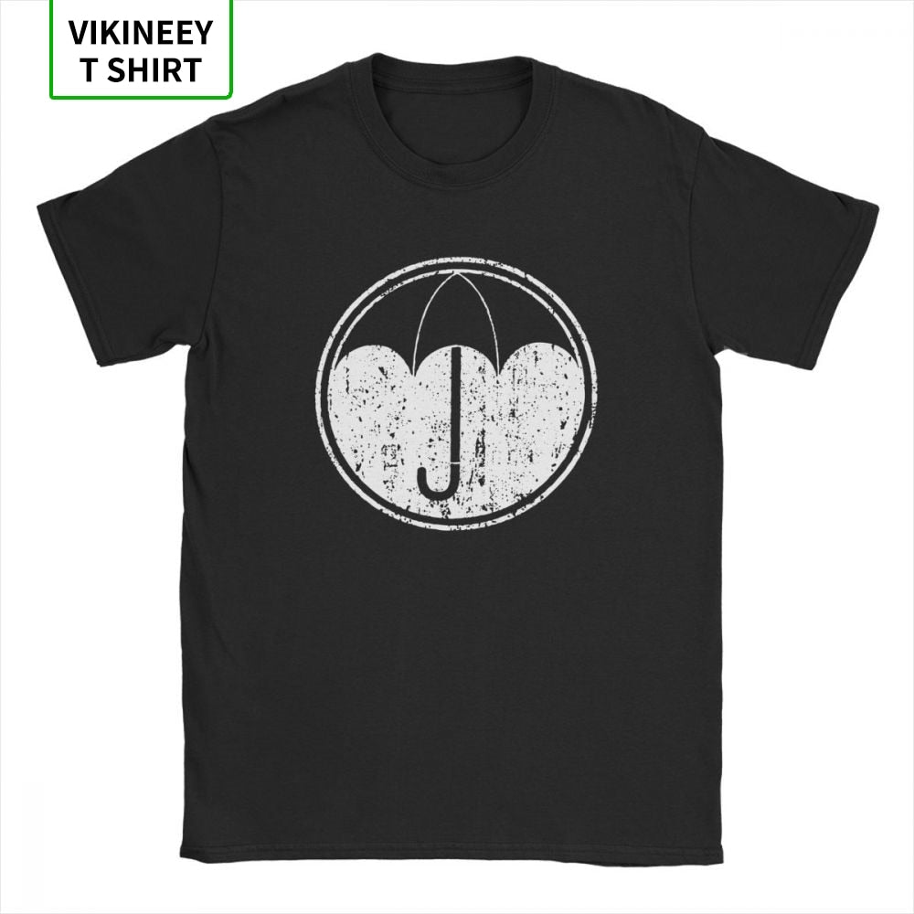 Umbrella Academy Symbol T-Shirts for Men Cha Diego Vanya Comic Vintage Cotton Tee Shirt Short Sleeve T Shirt Gift Idea Tops