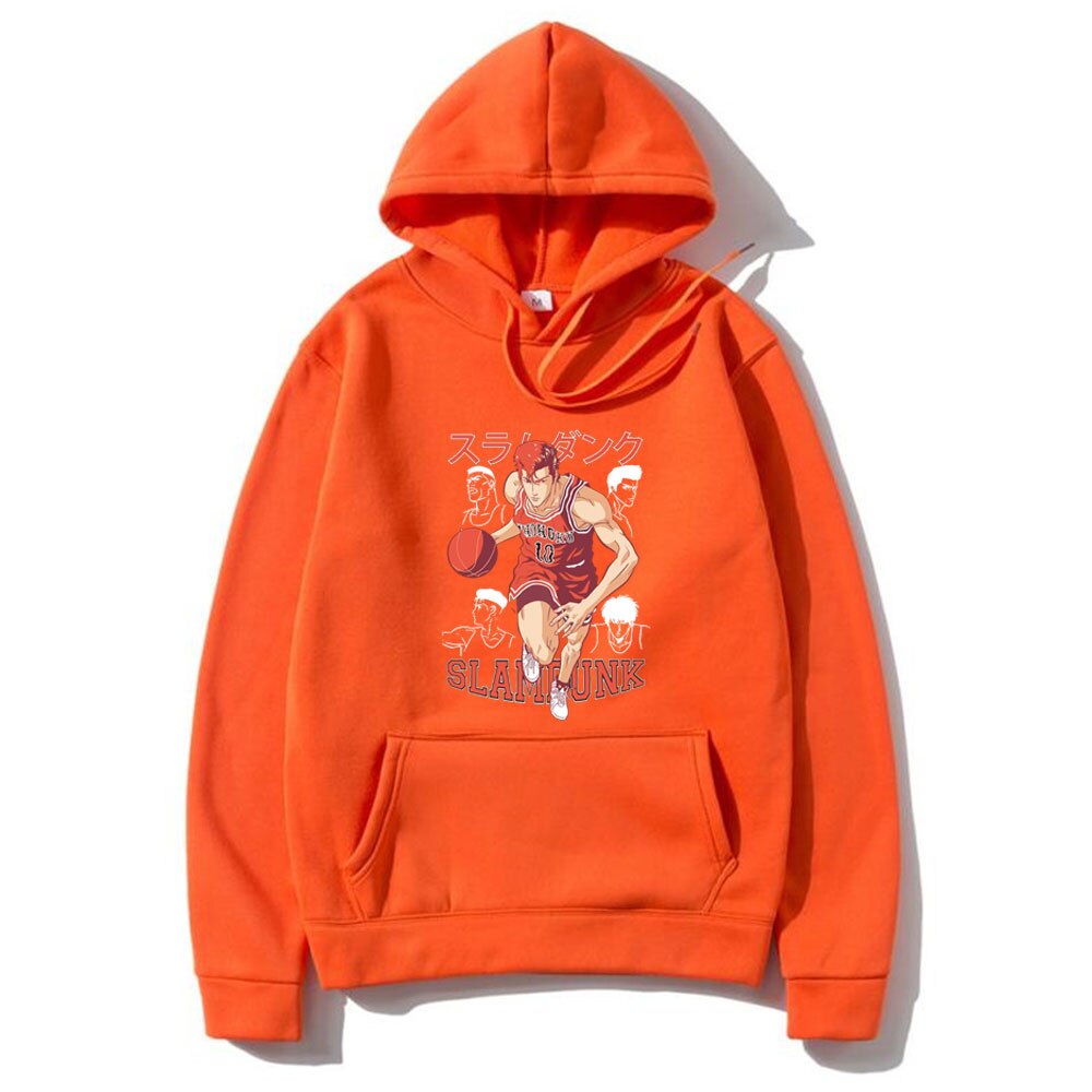 Anime SLAM DUNK Hoodie Hanamichi Sakuragi Graphic Printed Hoodies Men Women Fashion Cool Streetwear Basketball Boys Sweatshirt