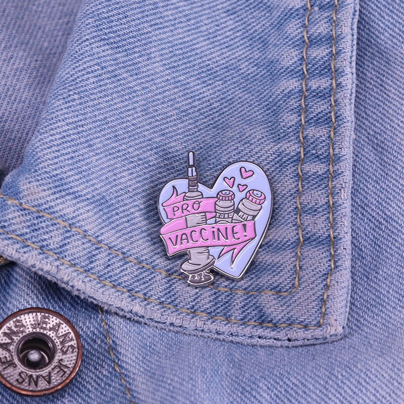 Cute Pink heart brooch