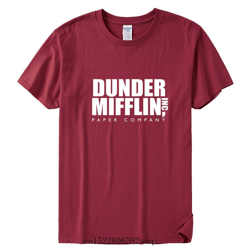 DUNDER MIFFLIN PAPER INC office tv show Mens Cotton T-Shirt Boy Girl Summer Cotton T shirt Unisex Clothes
