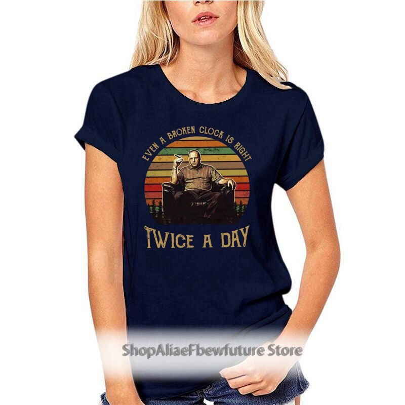 Tony Soprano Even A Broken Clock Is Right Twice Men Black T Shirt Cotton S 4Xl