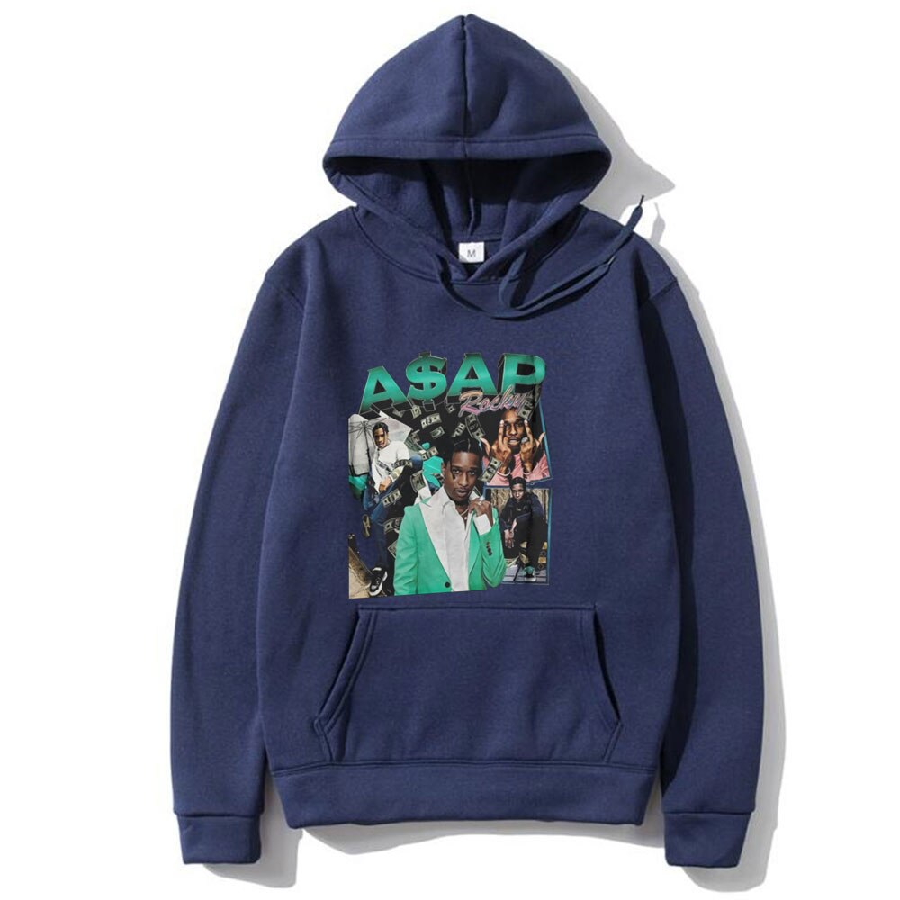 Awesome Hip Hop Rap ASAP Rocky Hoodie Men Women Oversized Street Hoodies Playboi Carti Hoody Harajuku Green Logo Print Clothes