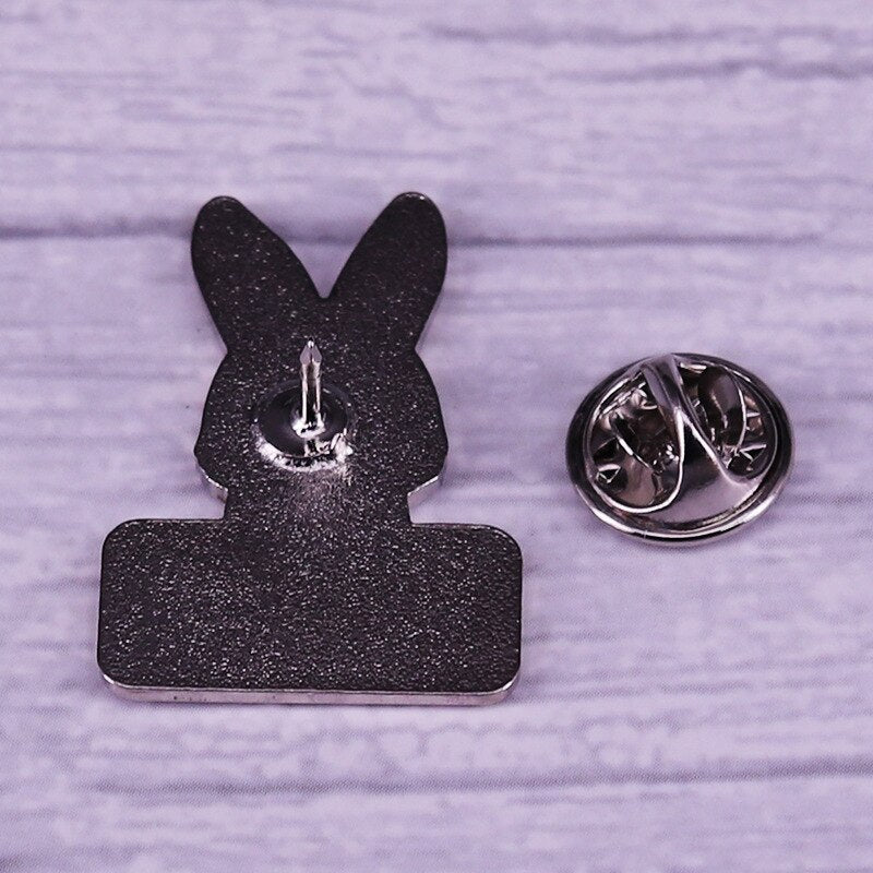 Me? Satire? There has never been a rabbit brooch cute feminist badge funny ironic rabbit gift