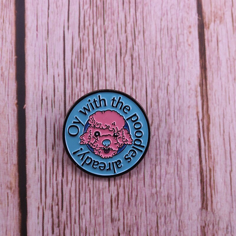American Drama Gilmore Girl Inspired Brooch Cute Poodle Badge Cartoon Animal Badge