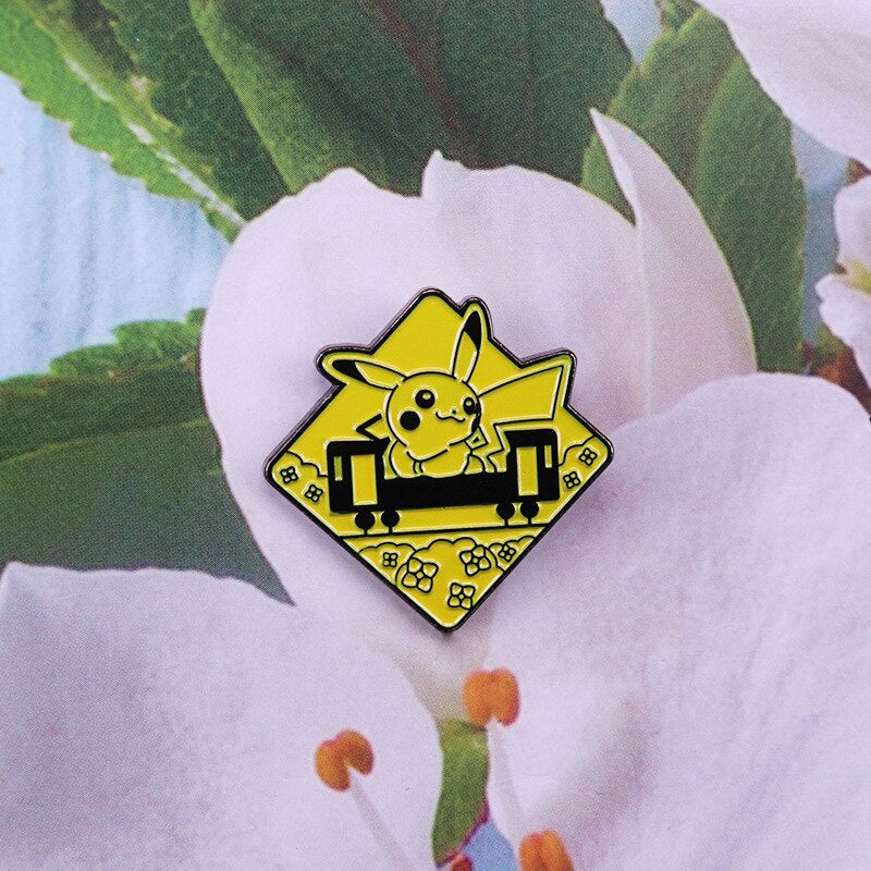 Cute cartoon bus adventure trip brooch