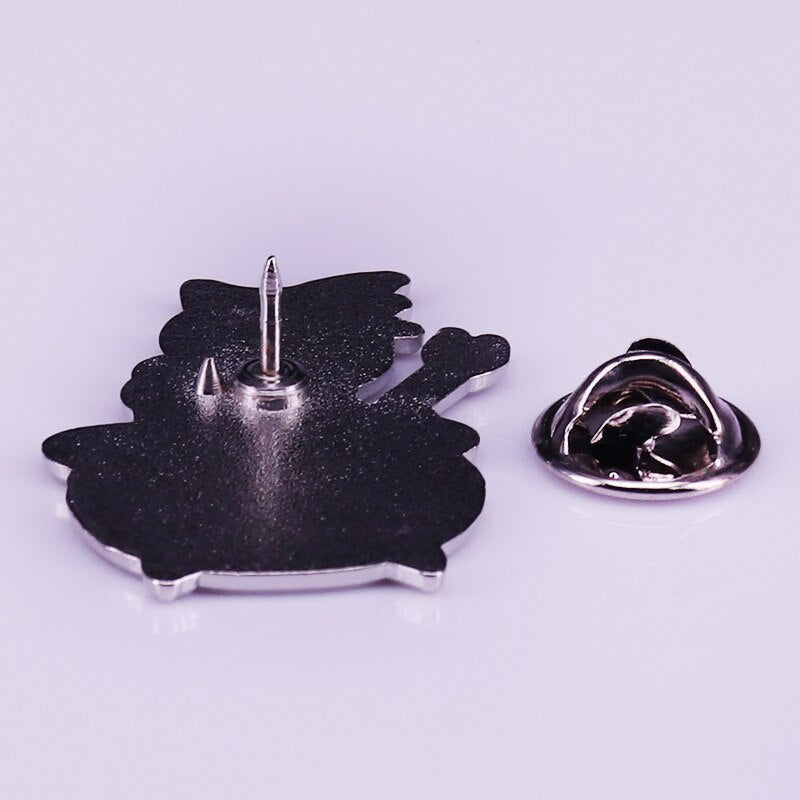 Reading Black cat flash brooch glamour cauldron badge literature cute accessory