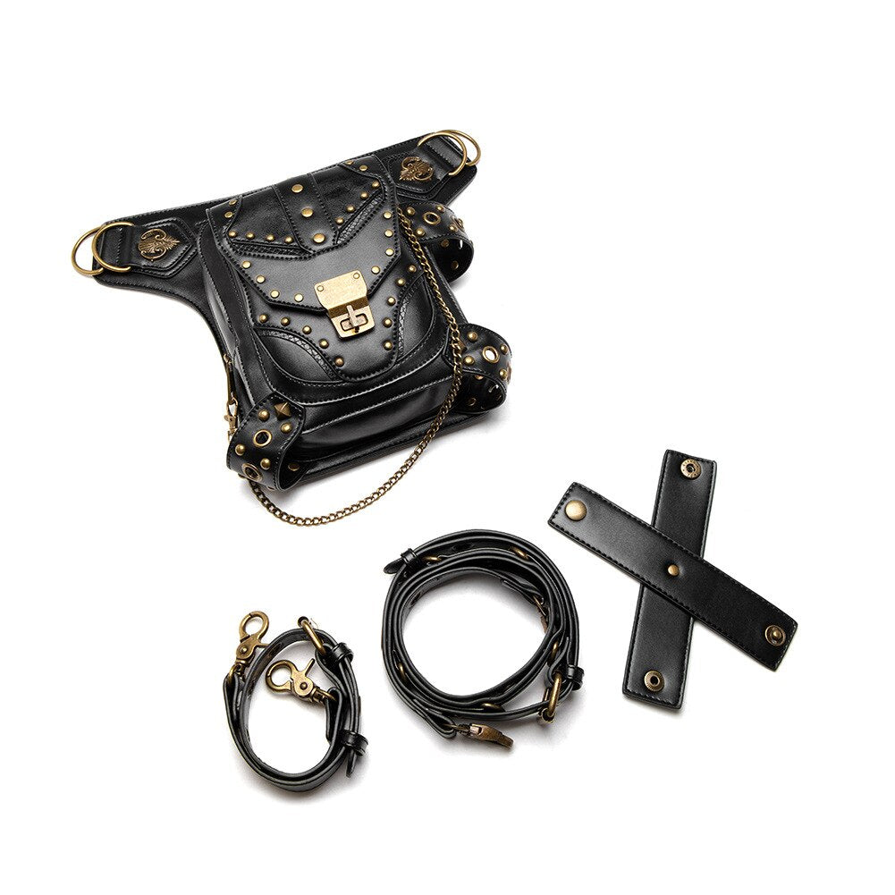 New Vintage Steampunk Bag Steam Punk Retro Rock Gothic Waistbag Goth Shoulder Waist Bags Packs Victorian Style Women Men Leg Bag