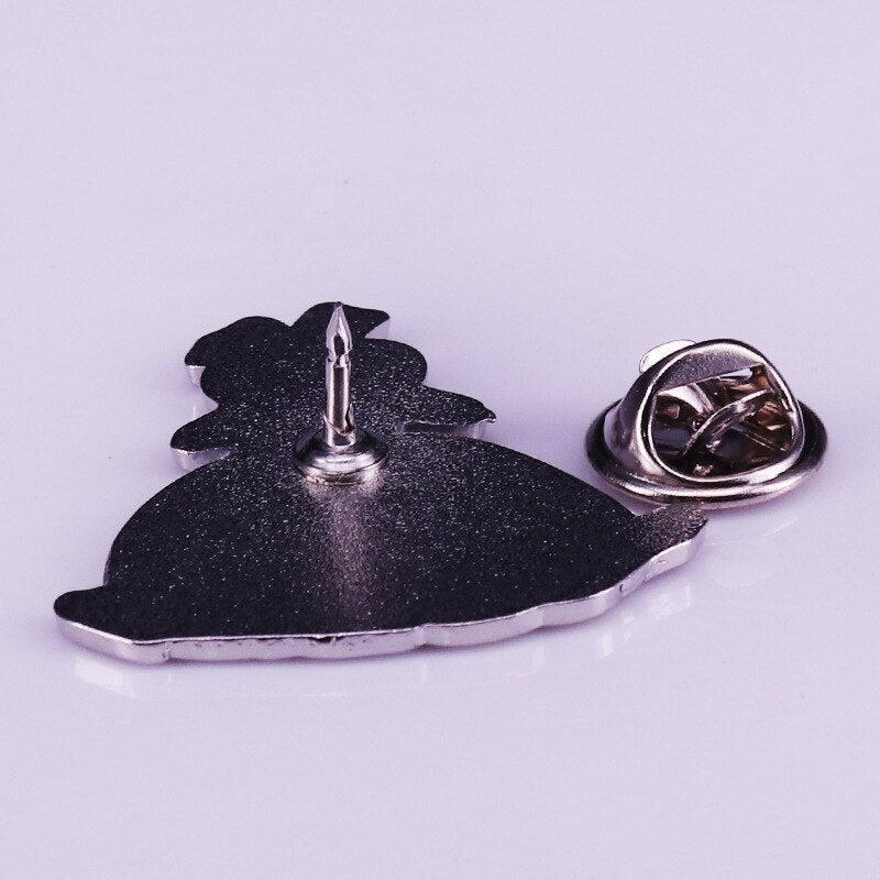 Boh Mouse and Bird Brooch Fantasy Animation Badge Cute Animal Ornament Pin