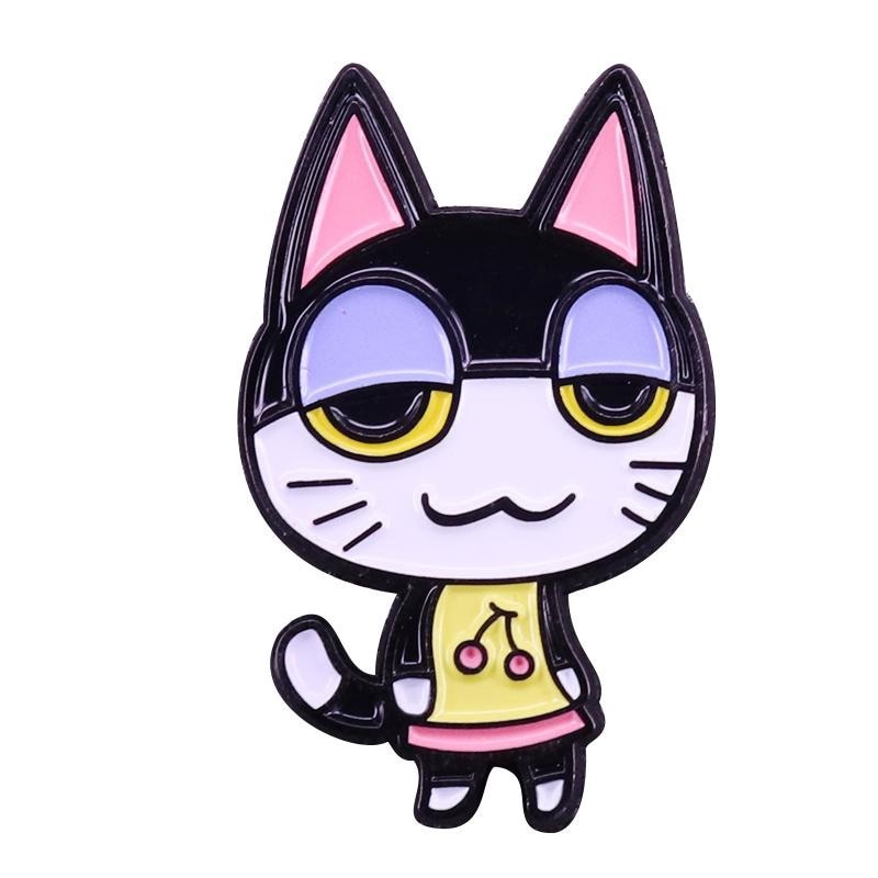 Animal Crossing (Punchy) Brooch Cute Cat Badge Lovers Accessories
