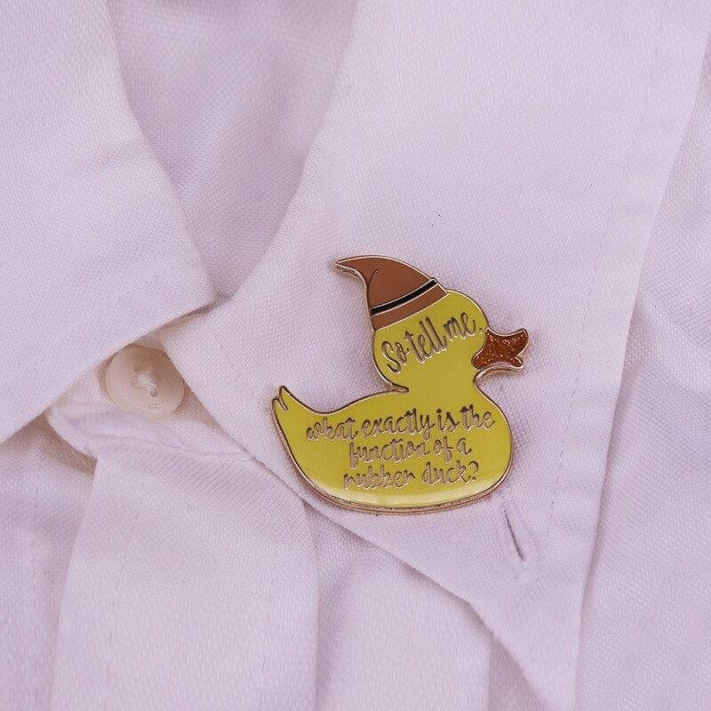 Cute glitter little Yellow duck brooch Yellow cartoon animal badge
