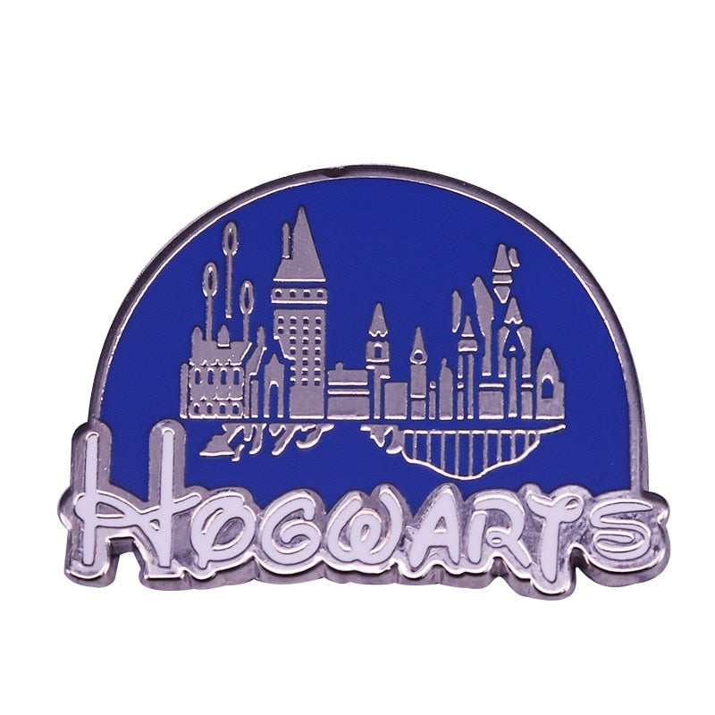 BlueSchool Brooch And Pretty Castle Badge