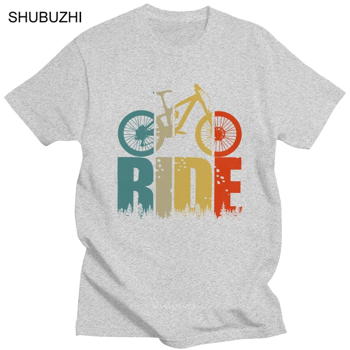 Retro Ride Your Mountain Bike T Shirt Men MTB Lover T-shirt Short Sleeved Print