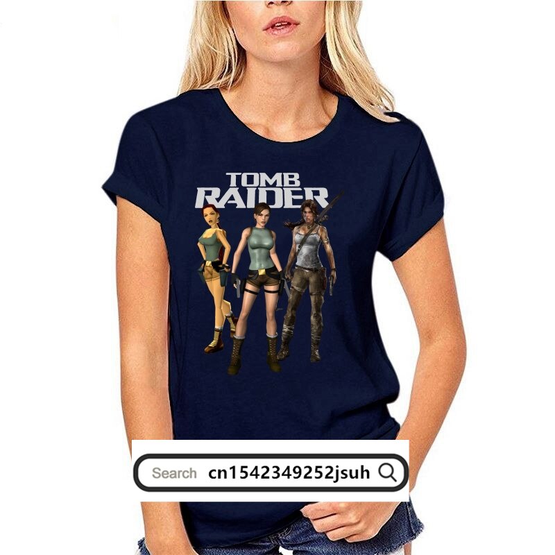 Camiseta masculina de manga curta tshirt lara croft tomb raider t