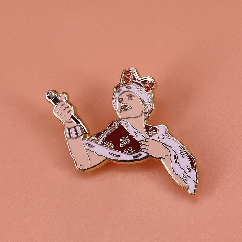 Cool King Brooch Queen Art Accessory Badge