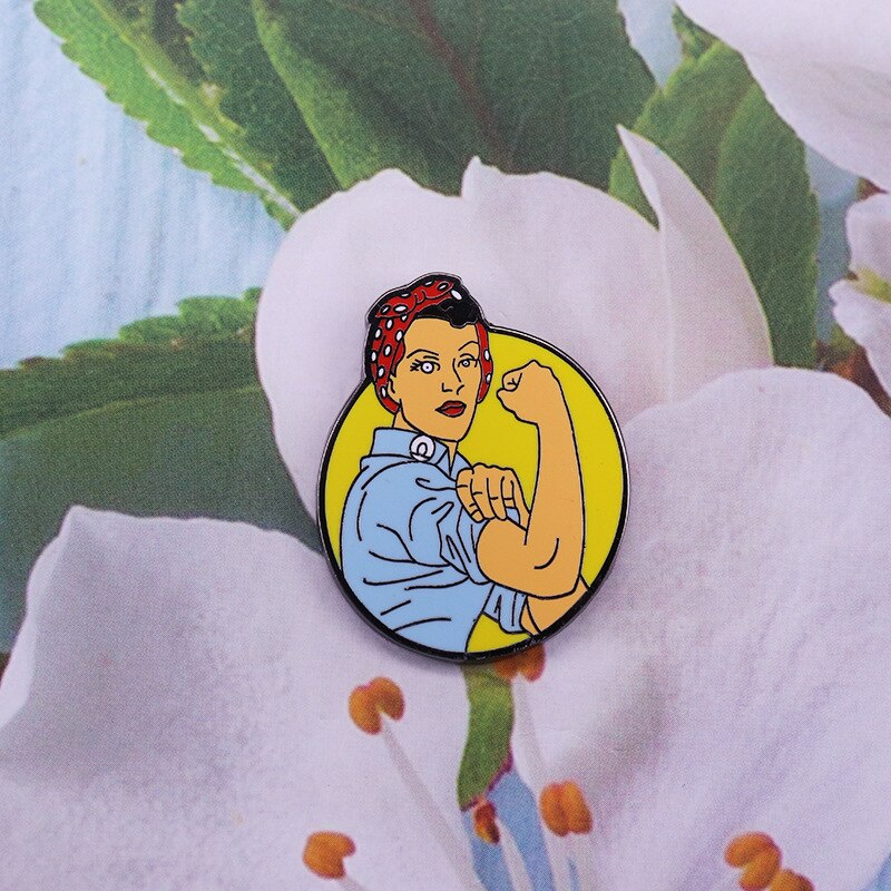 Riveter Ruth Feminism Brooch Female Power Badge