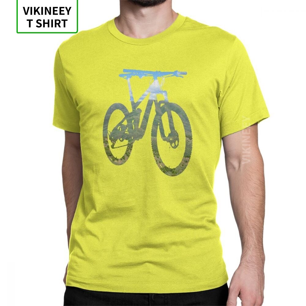 Man T Shirt Mountain Bike T-Shirts Mountain And Sky MTB Collection Stylish Short Sleeves Tees Clothing 100% Cotton Print