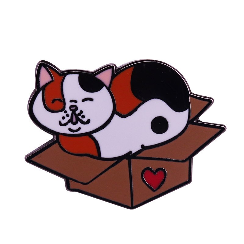 Cute sleeping cat brooch funny carton cat badge animal lover accessories