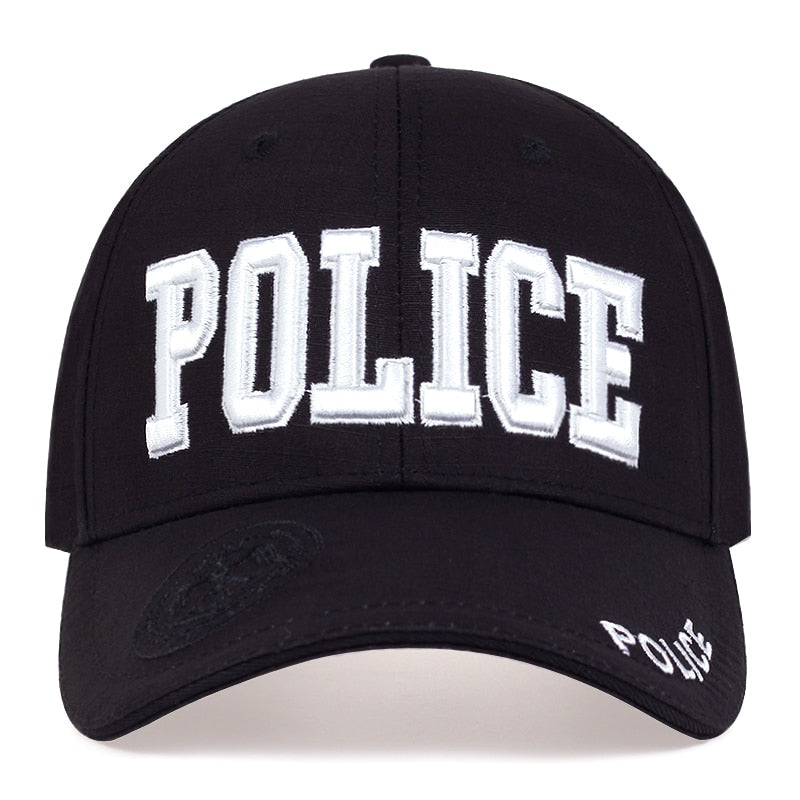 2021 New Fashion Police Letter Embroidered Baseball Cap Outdoor Hat Casual Hat Hip Hop Hat Adjustable Unisex Gift for Girlfriend