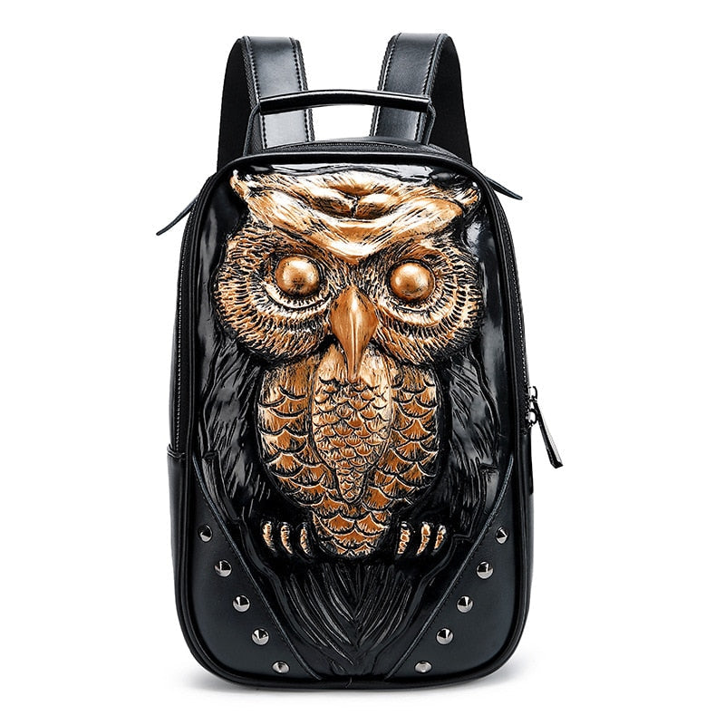 New Animal Cool 3D Owl Women Backpack For Men Schoolbags Ladies Backpacks Purse