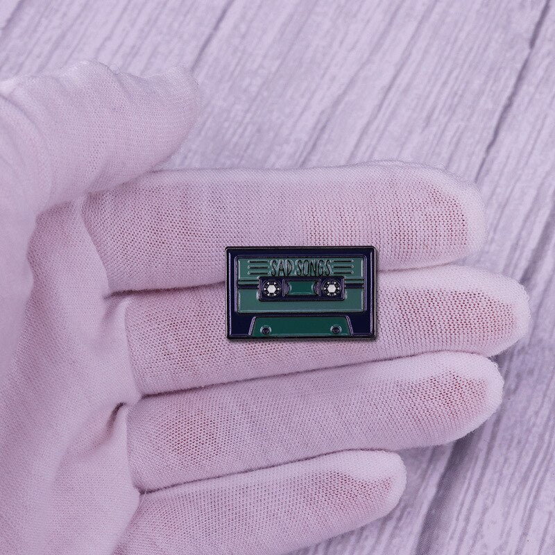 Sad Song Retro Cassette Brooch Sentimental Music Lovers Accessories