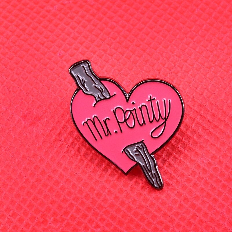 Buffy the Vampire Slayer Pink Heart Brooch Fantasy TV Series Inspiration Badge