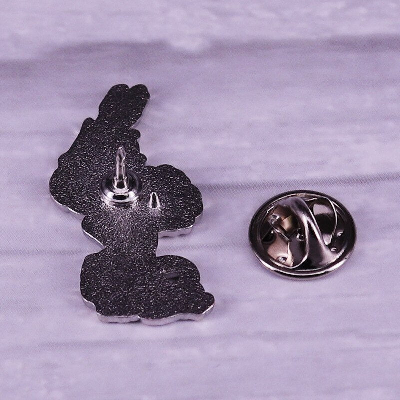 Crow Drinking Wine Brooch Red Rose Badge Six of Crows Literature Book Inspiration Pin