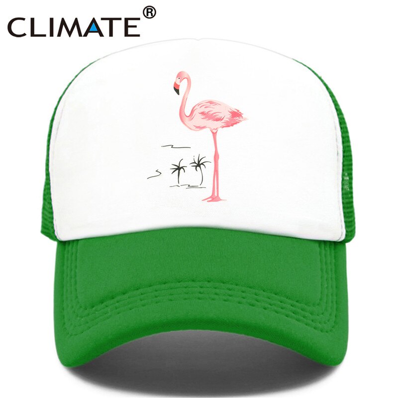 CLIMATE Flamingo Cap Girls Women Hat Pink Rose Cap Cute Lovely Summer Caps Hat Hip Hop Mesh Baseball Caps Hat for Women