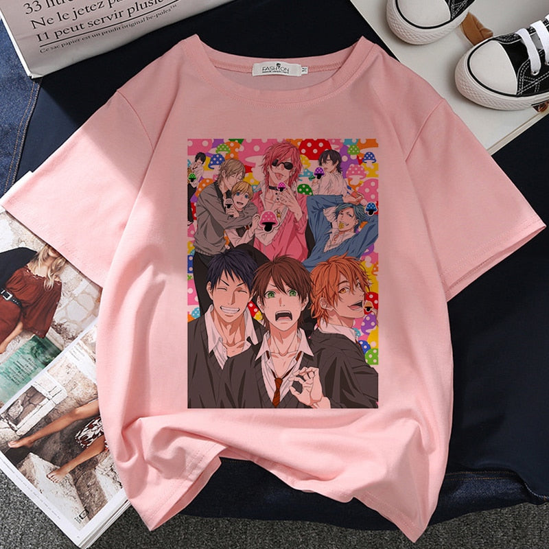 Yarichin Bitch Club Graphic Print T-shirt Women Harajuku Aesthetic Pink Tops Tshirt Japan Style Anime Y2k Casual Female T Shirt