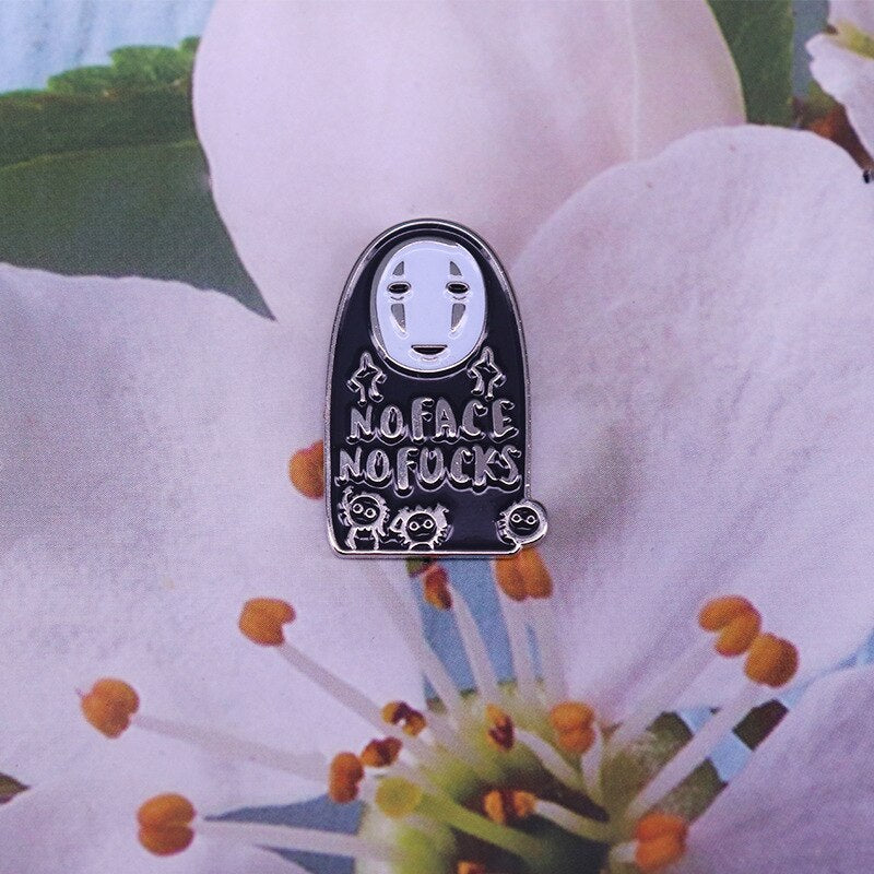 Faceless Man and Dust Elf Brooch Cute Cartoon Badge