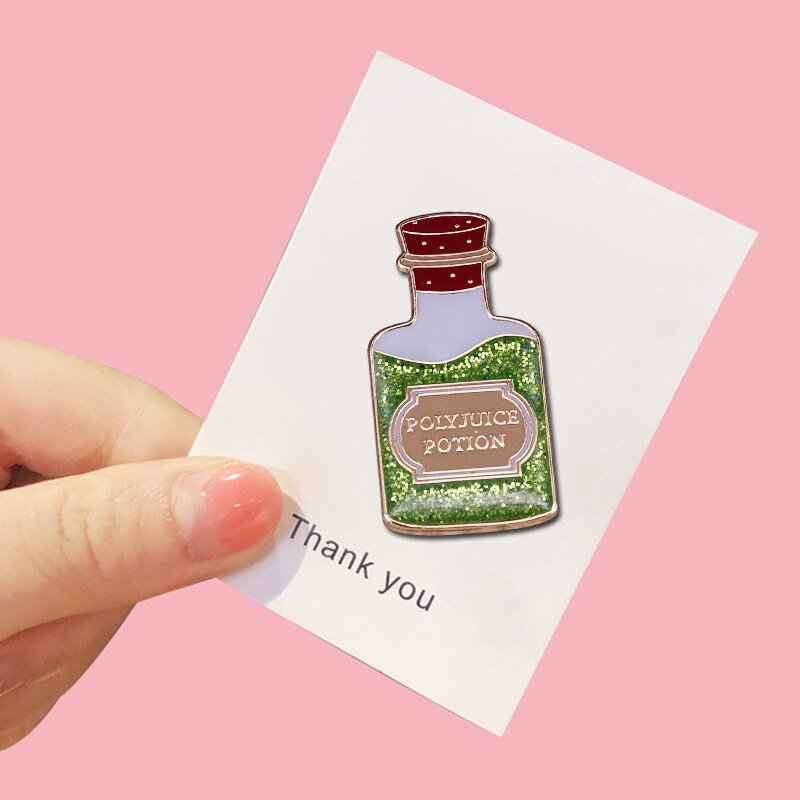 Potion bottle brooch compound decoction turned into water badge