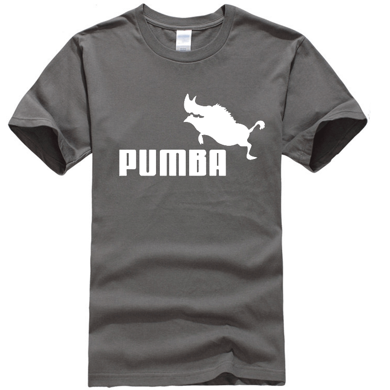 2019 New brand t shirts homme Pumba print men short sleeves t shirt 100% cotton