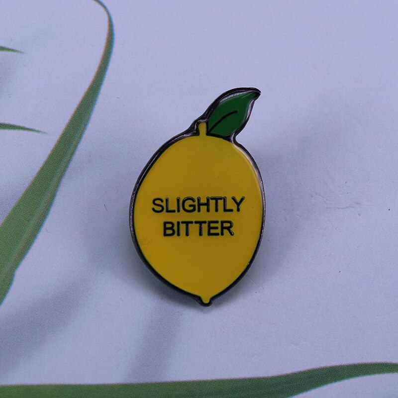 A bit bitter Lemon Brooch Fruit Badge New Collectible Pin